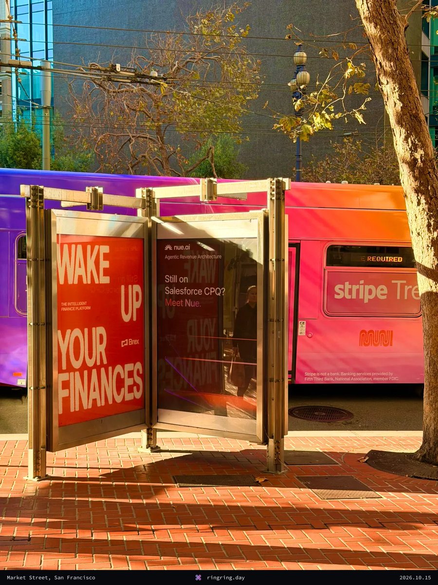 Ringring440hz's tweet photo. Hello 👋 Spotted @brexHQ @hdubugras @pedroh96 @stripe on Market Street, San Francisco. A moment in the city. A letter to the future. Leave your mark: https://t.co/Gxq9hZqzj2

#Fintech #CorporateCards #SanFrancisco https://t.co/o9TqLfzM7O