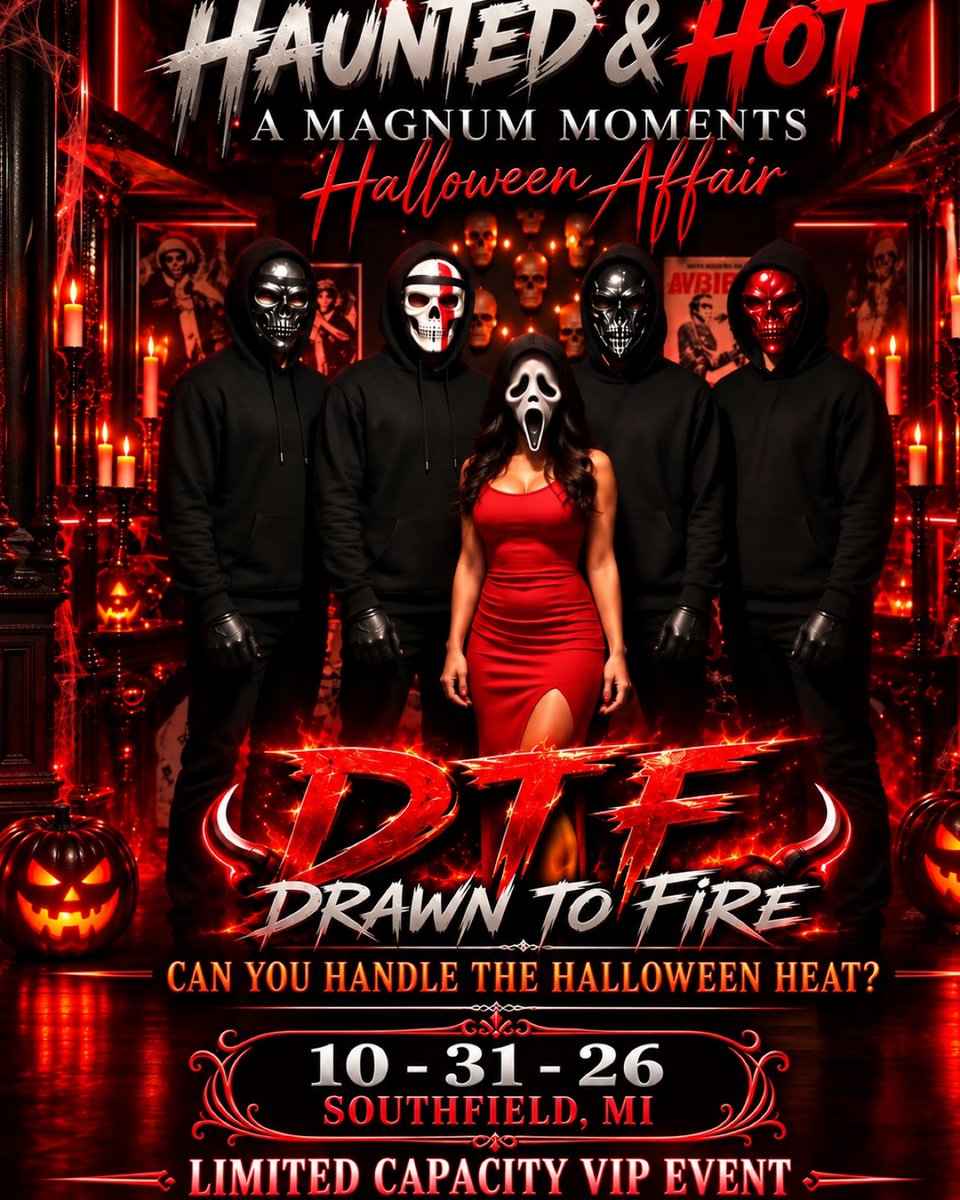 RydaBlack's tweet photo. 🔥 HAUNTED & HOT 🔥 — An intimate Magnum Moments Halloween gathering. Drawn To Fire: a private evening for a chosen few. Oct 31, Southfield MI. Limited capacity — DM for details. https://t.co/s3sVvcLxhF #MagnumMoments #Hotwife #Swingers #LifestyleClub #StagAndVixen #Midwest #InterracialDating #MILF #Cuckholding #BBC