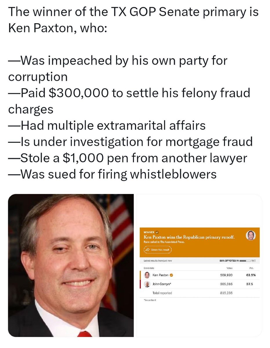 Bartlebypel's tweet photo. @KenPaxtonTX https://t.co/8yCoqkcfdw