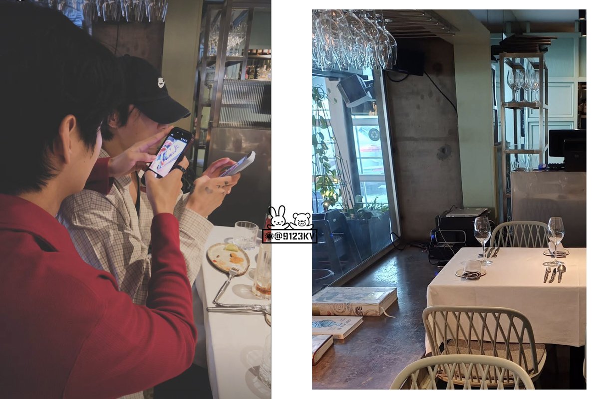 9123kv's tweet photo. Jungkook, V and J-hope visited La Calma by Fredes &amp; Ovalle, a highly acclaimed, contemporary seafood restaurant. It is one of the Latin America's 50 Best Restaurants and Chef Ignacio Ovalle was nominated at The Best Chef Awards.
📍Nueva Costanera 3832 local 2 Vitacura, Santiago https://t.co/xMoCul9I6O