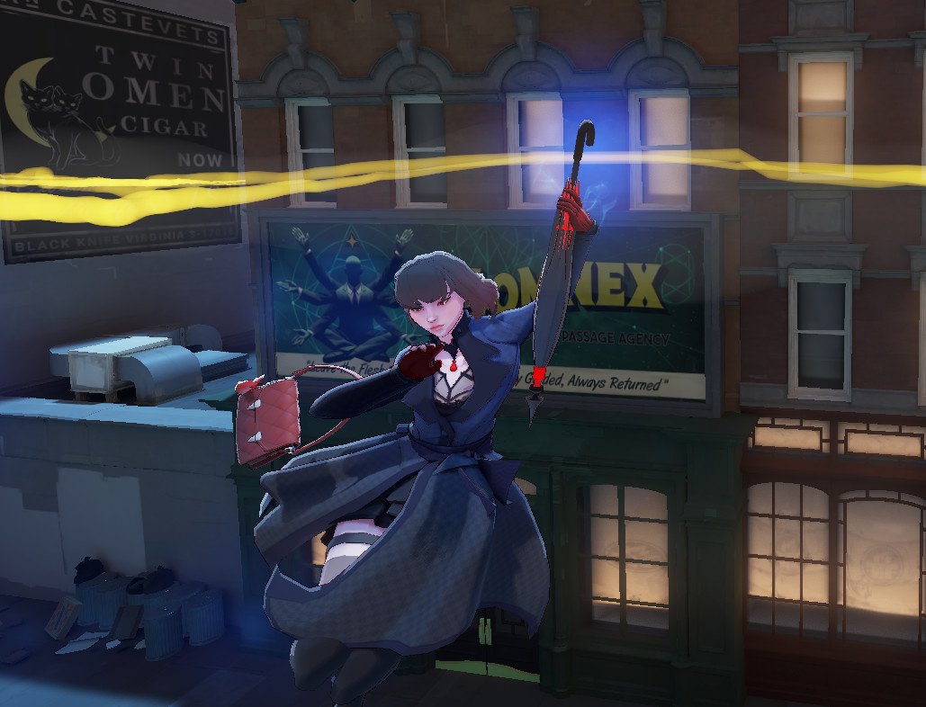 Sage_VALE_'s tweet photo. modder verytrashpanda made a mod to replace mina's zipline animation with her using her umbrella it fits so well https://t.co/xpMqNrj1Zs
