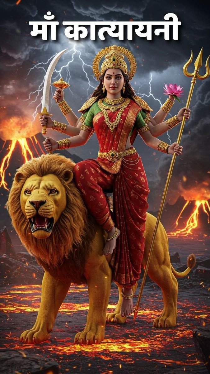 SauryaMishra17's tweet photo. चन्द्रहासोज्ज्वलकरा शार्दूलवरवाहना। 
कात्यायनी शुभं दद्याद्देवी दानवघातिनी॥

नवरात्रि के छठे दिन माँ दुर्गा के छठे स्वरूप माँ कात्यायनी की विधिवत पूजा-अर्चना की जाती है। माँ कात्यायनी को शक्ति, साहस, सफलता और यश का प्रतीक माना जाता है। उनकी कृपा से भक्तों के जीवन में सुख, समृद्धि और खुशहाली बनी रहे।

जय माँ कात्यायनी 🙏🏻❤️