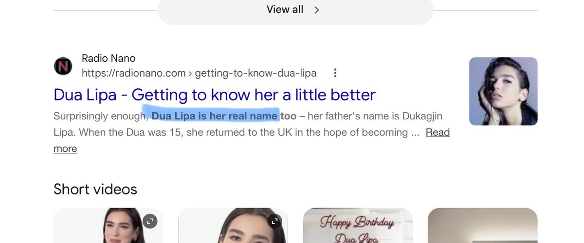 luckkay99's tweet photo. Dua Lipa’s real name is Dua Lipa ???? https://t.co/Jx5uw8aZDG
