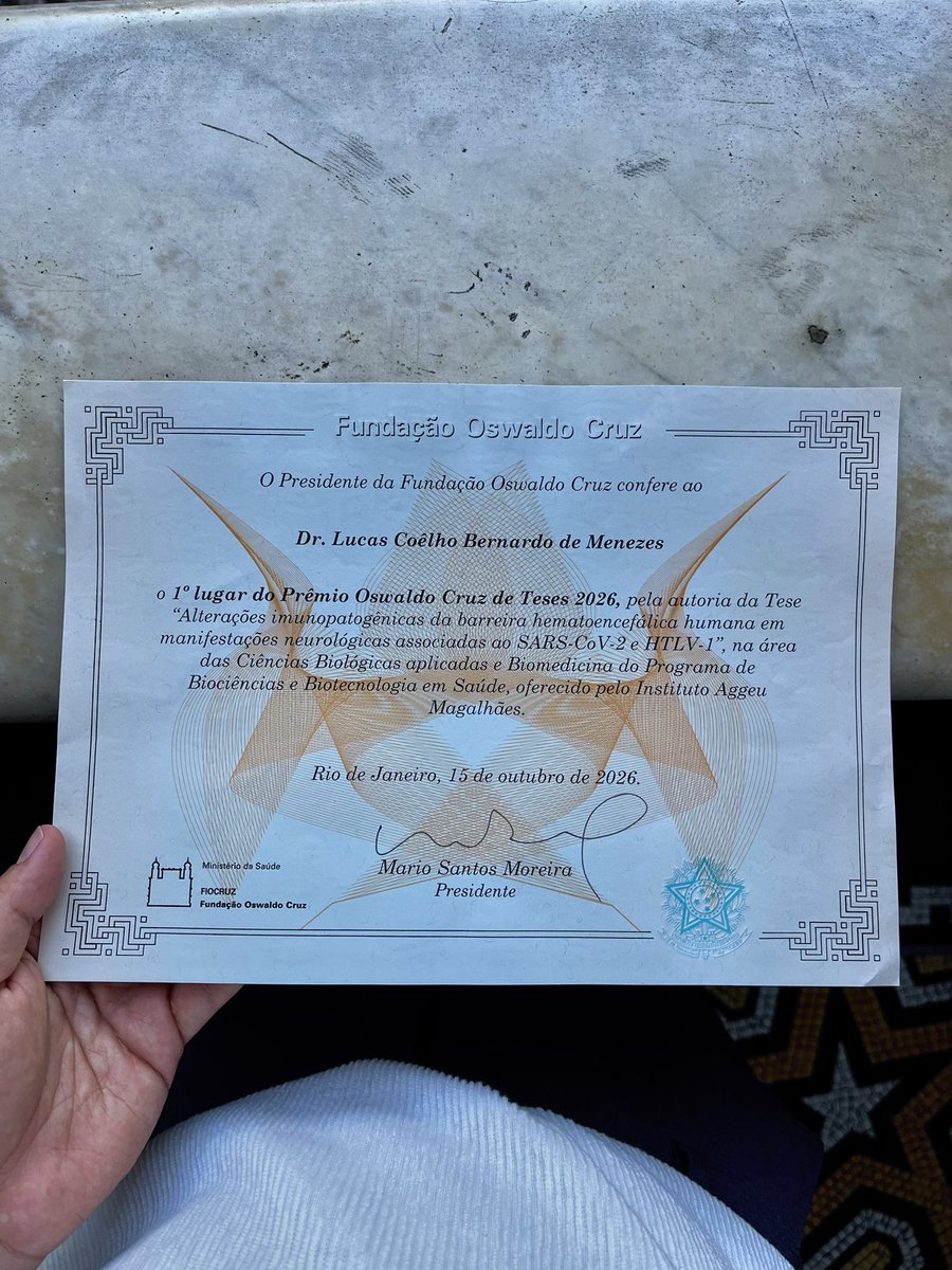 luks_bernardo's tweet photo. ganhei foi o premio de melhor tese das ciencias biológicas aplicadas e biomedicina de TODOS os programas de pos-graduação da fiocruz 🫪🫪🫪🫪🫪🫪🫪🫪🫪🫪🫪🫪🫪🫪🫪🫪🫪🫪🫪🫪🫪🫪🫪🫪🫪 https://t.co/SdrNYGh1wI