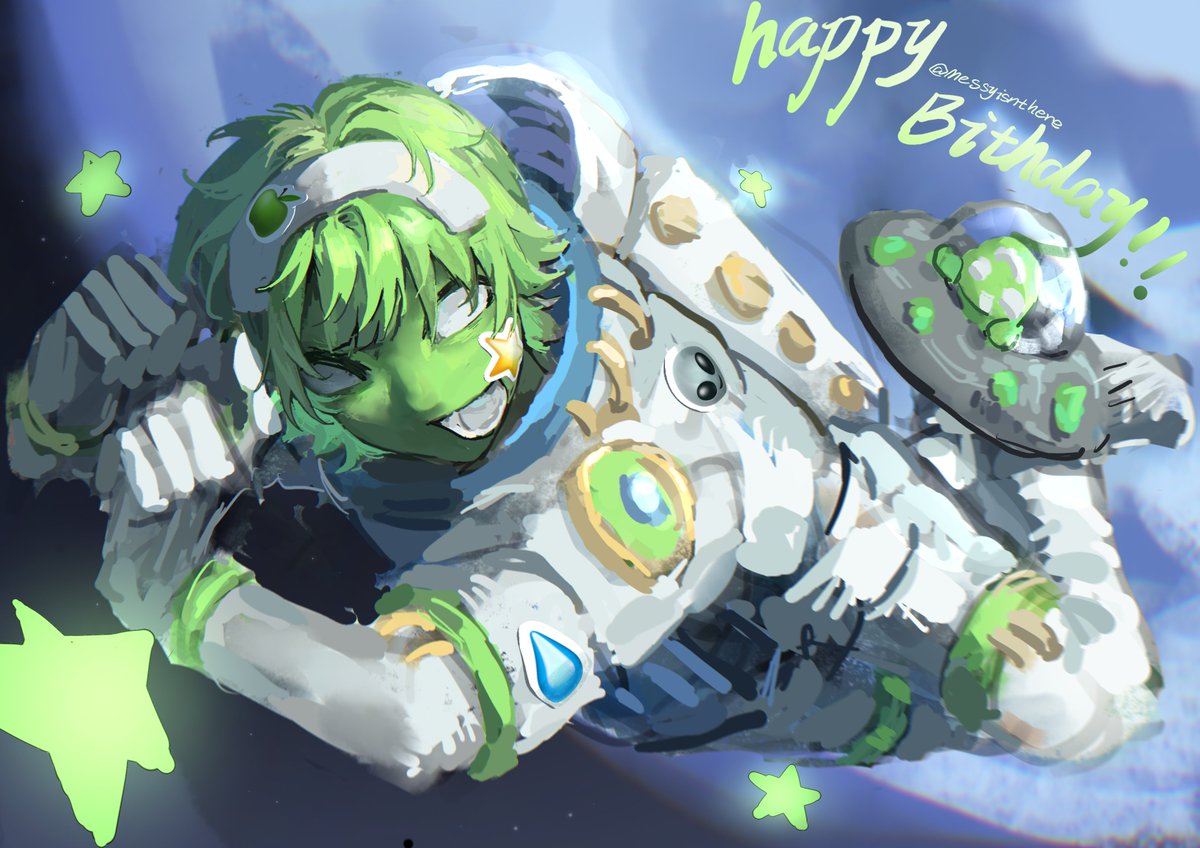 messyisnthere's tweet photo. #boosferfanart 
⭐️💧👽🍏 https://t.co/OW76qpAOup