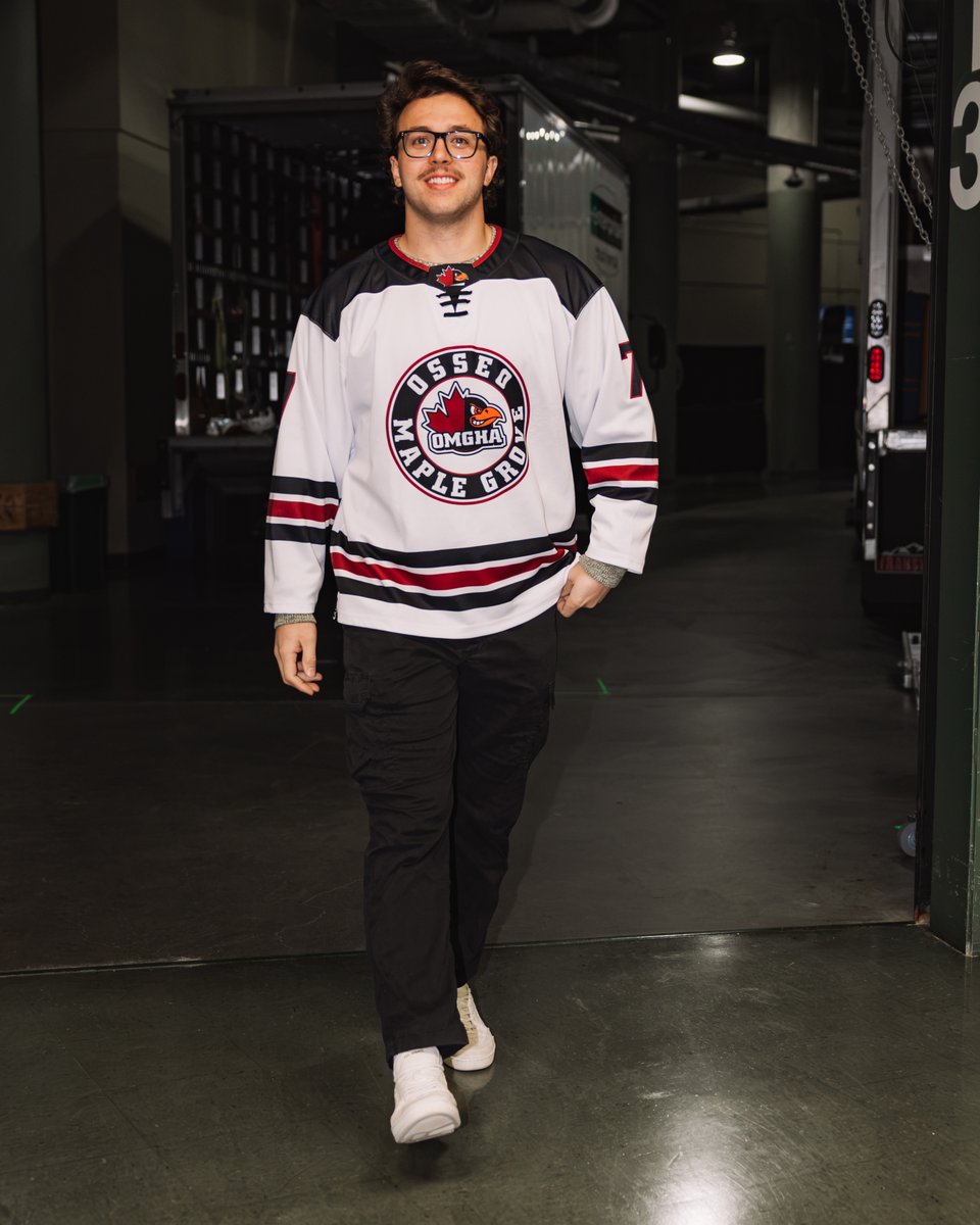 mnwild's tweet photo. No better person to help us celebrate Osseo Maple Grove Association in the arena tonight!

p.s. good to see your face back at GCA and smiling Fabes https://t.co/5Bl7w2nJYC