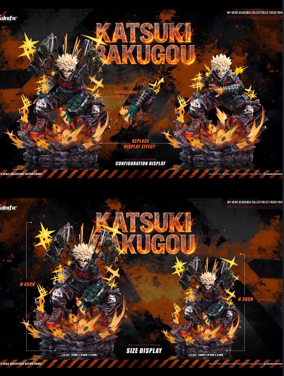 katsukeno's tweet photo. Hey so this bakugo statue is insane. WTF https://t.co/P6x6IQexeD