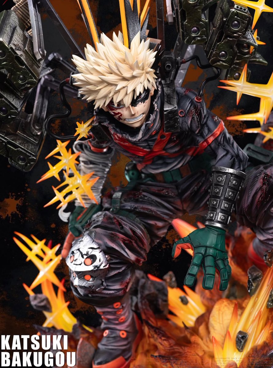 katsukeno's tweet photo. Hey so this bakugo statue is insane. WTF https://t.co/P6x6IQexeD