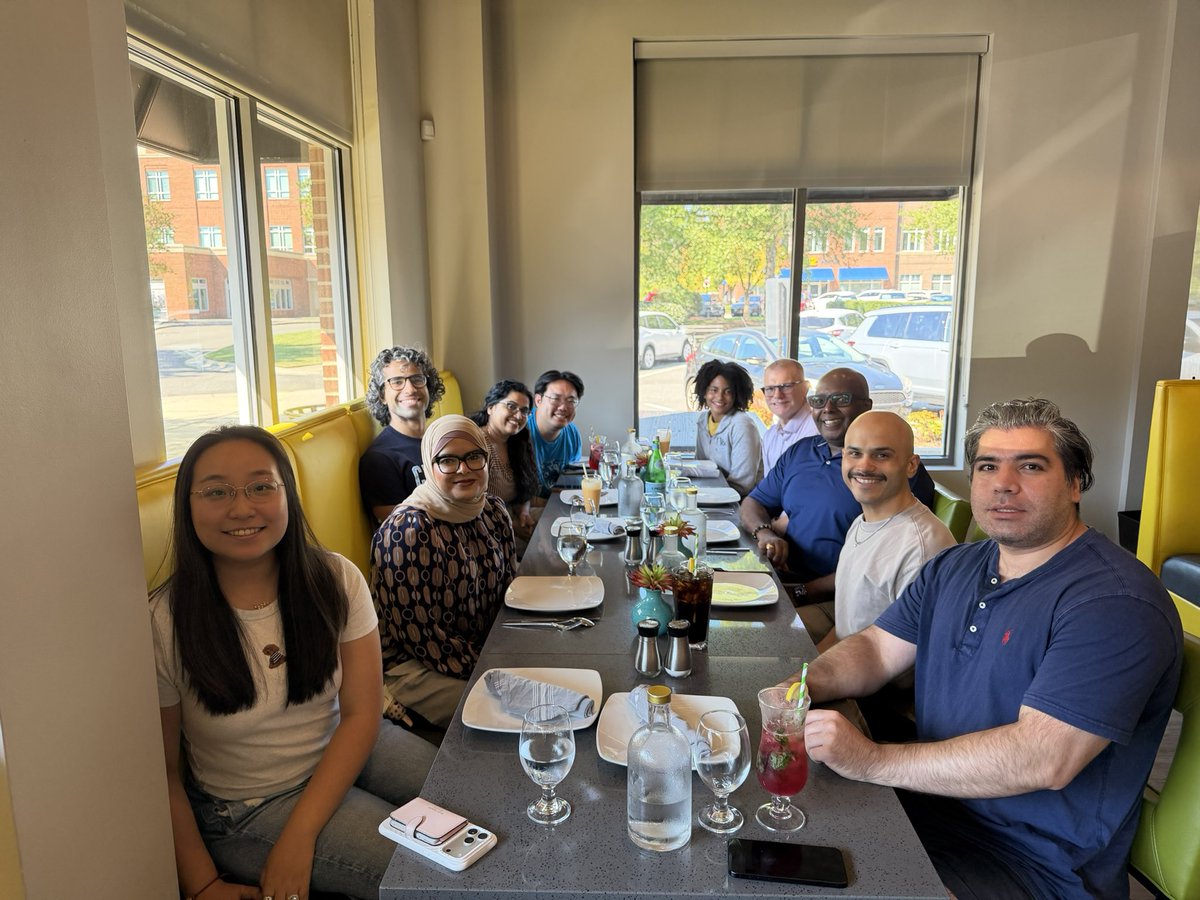 CameronLabUNC's tweet photo. Today turned out to be a meeting-light day. I was able to squeeze in lunch with the group to celebrate Abha Jain’s new position as a Senior Scientist at Ten63 Therapeutics. We all wish her the very, very best! https://t.co/6UZnA960Th