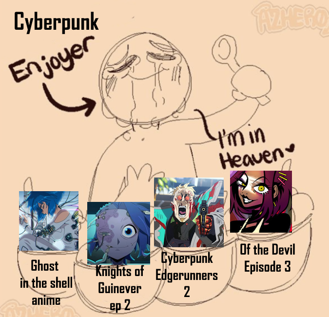 Astro_Eggcelent's tweet photo. This is the Fall of CyberPEAK

#GhostInTheShell
#CyberpunkEdgerunners
#Cyberpunk
#OfTheDevil
#OTDevilGame
#KnightsofGuinevere https://t.co/dFVclkkGrQ