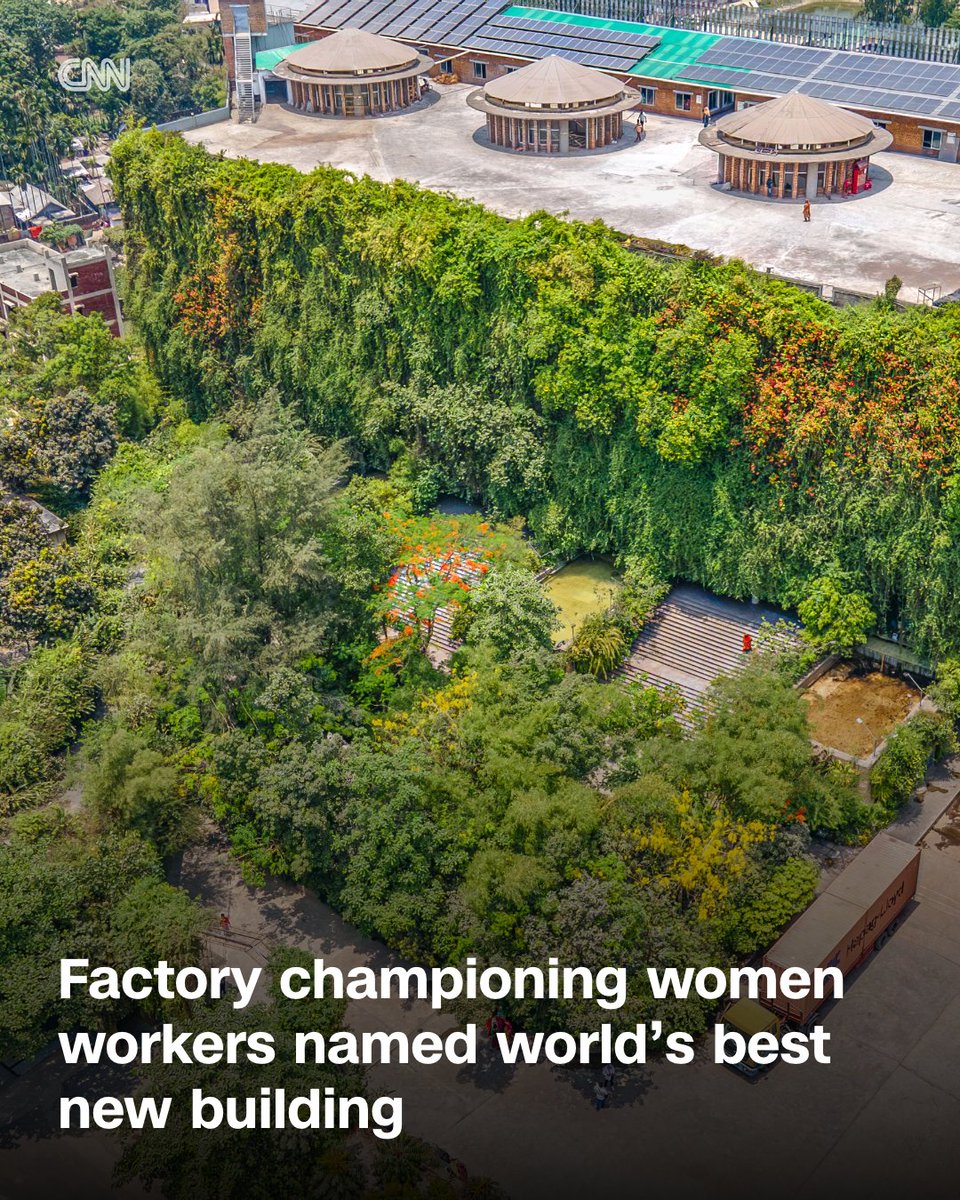 CNN's tweet photo. Green Field Factory, a seven-story textile facility in the northern city of Rangpur, won the prestigious RIBA International Prize, with judges calling the building a “work of quiet humility.” https://t.co/KfRQbP7JIM https://t.co/Pmdk9D8sX6