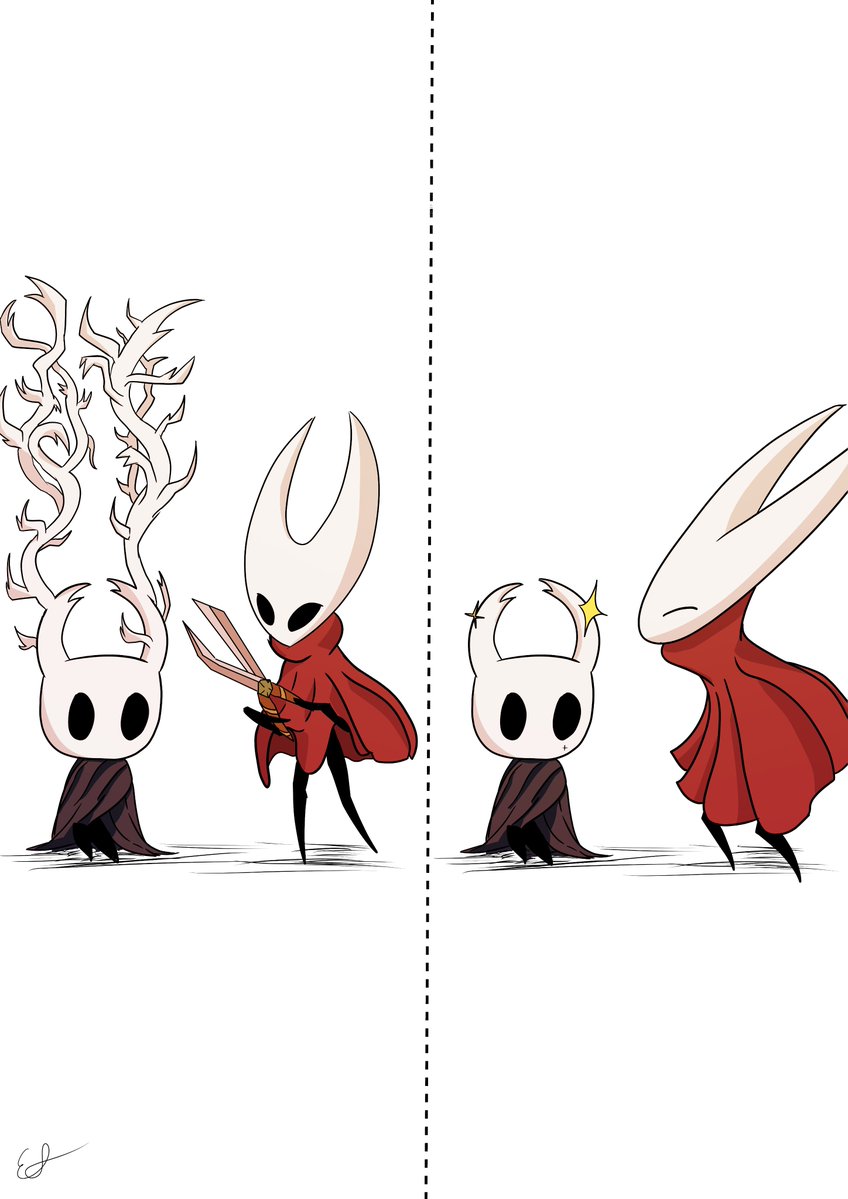 Read3man's tweet photo. The feeling of a fresh cut...

Hooray!

Inktober Day 15 - Hooray
#silksong #hollowknight #knight #hksilksong #inktober #fanart #hornet https://t.co/b6o7ed5kC8
