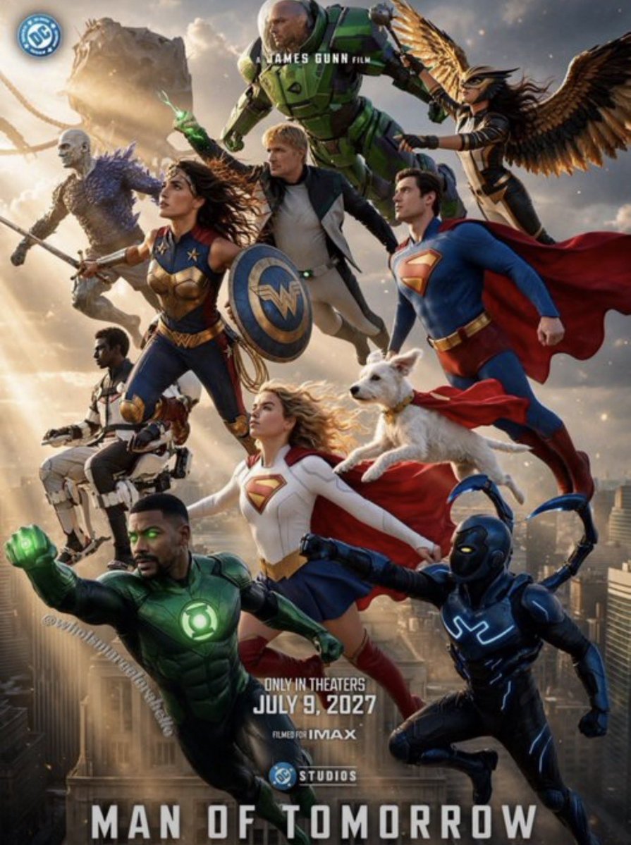 Recapverse1's tweet photo. MAN OF TOMORROW will reportedly be a massive #DCU event film, with its scale even bigger compared to AVENGERS: INFINITY WAR.

The movie is also have a runtime exceeding 3 hours. #manoftomorrow #superman #avengers #marvel https://t.co/DzwqDQObh5