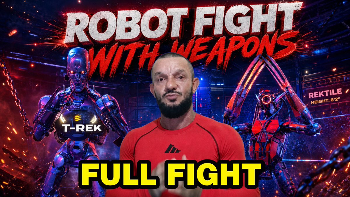 websticknl's tweet photo. 🤖 Rektile vs. T-Rex: Robot Death Match (FULL FIGHT) https://t.co/xPOkq0Nige #RobotCombat #RektileVsTRex #RobotFight #DeathMatch https://t.co/8pCEkAQTzB