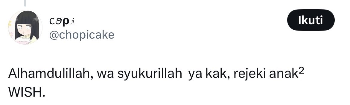 mahaecan's tweet photo. kata kakak ini harus tetap “alhamdulillah kak rezeki anak wish” dapet boycottt https://t.co/Rm2q9xDxs3