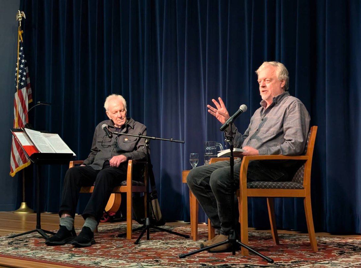 FDRLibrary's tweet photo. Tonight's program with Brian Hollander, on his book NOTHING OF INSIGNIFICANCE: ADVENTURES IN JOURNALISM, featured readings, a great conversation with publisher Will Nixon, live music and a book signing. A special thanks to Brian's wife, Fran, for her beautiful vocals. https://t.co/6palc7XGfH