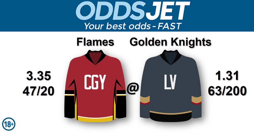 oddsjet's tweet photo. #NHL

#NHL27

#HockeyTwitter

#CofRed #GoFlamesGo #Flames #CalgaryFlames vs. #VegasBorn #GoldenKnights #GoKnightsGo #ForgedInGold Get your best odds - fast at Oddsjet https://t.co/Pif8mFUpFB