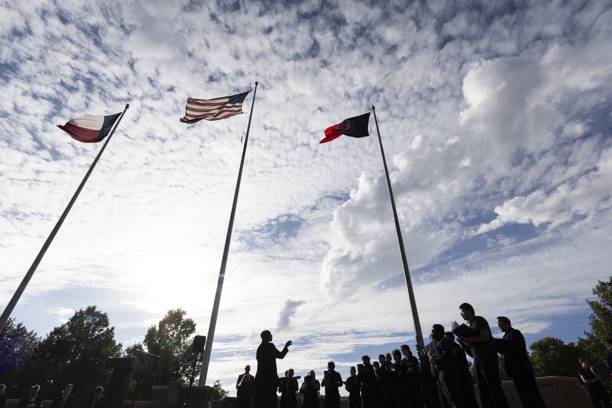 TexasTech's tweet photo. Each year during Homecoming Week, Texas Tech holds the Techsan Memorial to remember members of the Red Raider community who have passed away during the previous year. https://t.co/2pmArBDDQd