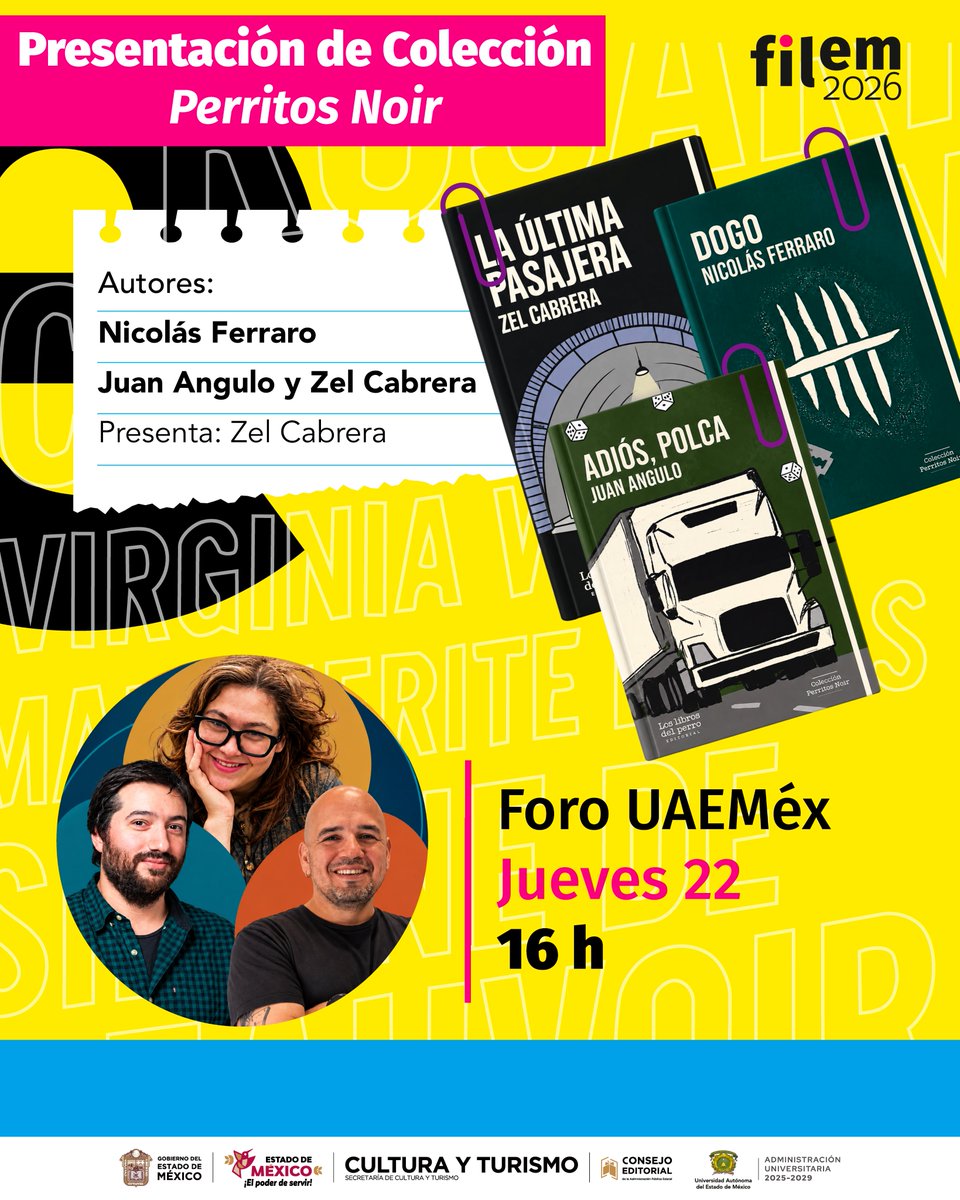 Filem_Mx's tweet photo. 📚✨ Te invitamos a acompañarnos a la presentación de extraordinarias novedades editoriales. Descubre las voces, reflexiones y hallazgos de la #Filem2026
Del 16 al 24 de octubre 👉 https://t.co/dVhxIwJrHa

#libros #Presentaciones #Autores #Autoras https://t.co/Ukjg6jSM6U