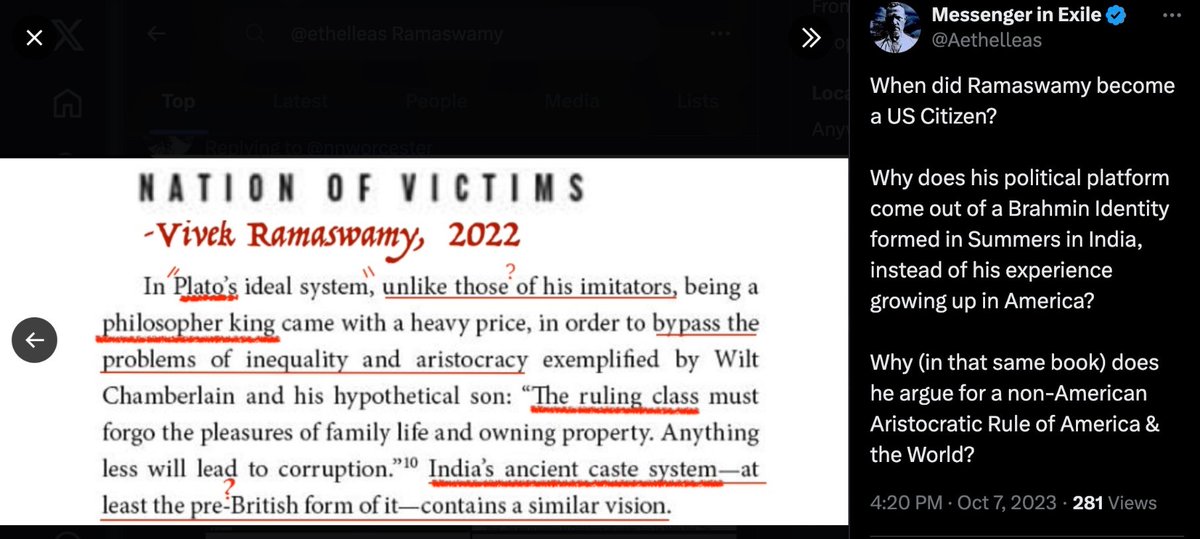 Aethelleas's tweet photo. The denial among Indian migrants is 100%.
Outside of that 0% buy this "The British created the Caste System" or Vivek's "It was a perfect Platonic Republic until the British came along". https://t.co/EOHl5FYjQ7