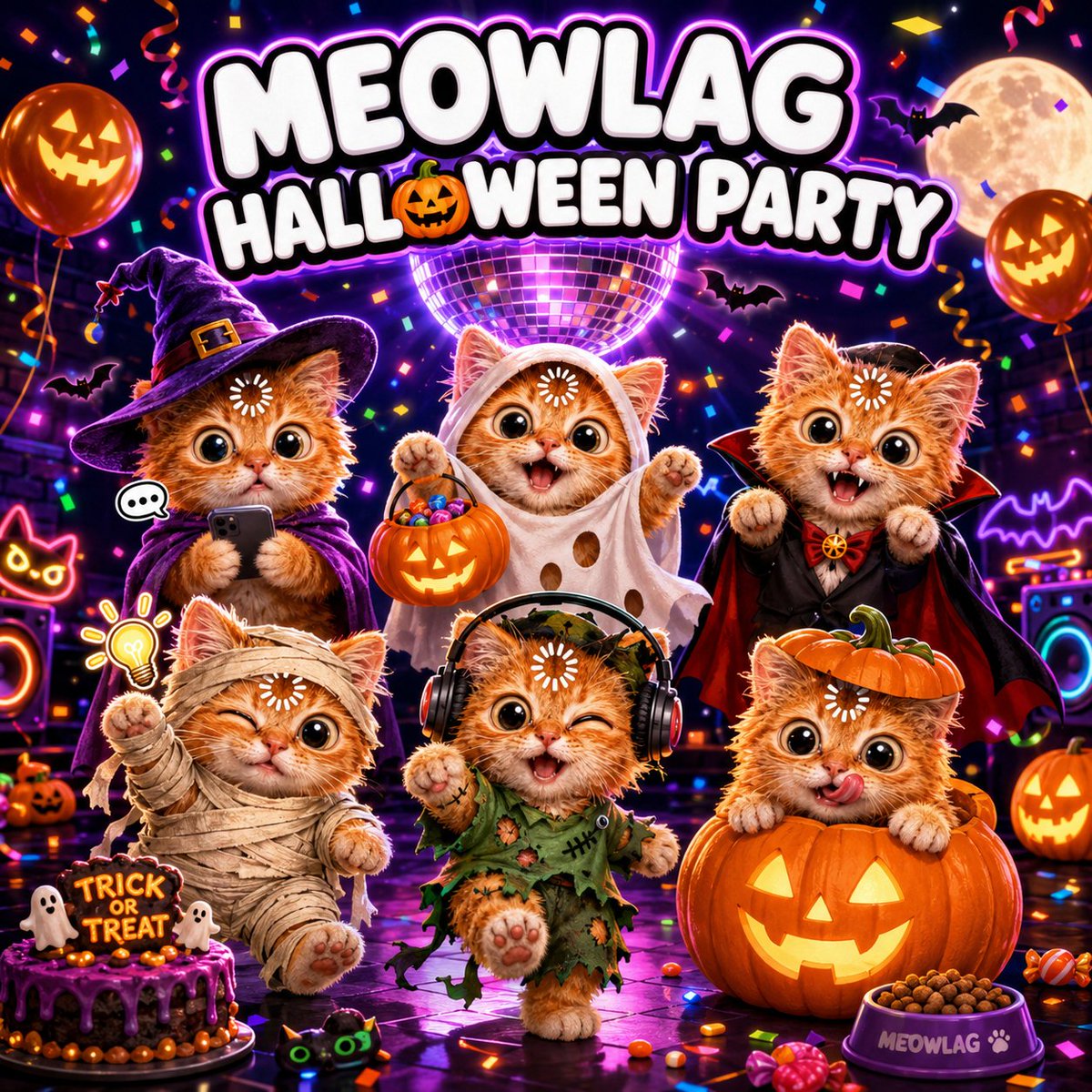 loovln's tweet photo. @meowlaghallow My entry @meowlaghallow 
MEOWLAG The Haunted Halloween Purrty 🎃🔥 https://t.co/yzebWOryfh