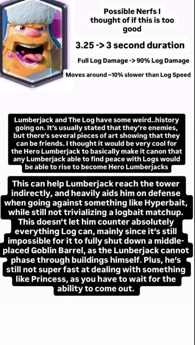 Grimalackt's tweet photo. Evos and Heroes Ideas: Hero Lumberjack, Evo Rune Giant (taken from my Reddit) https://t.co/u0l3vOQAqh