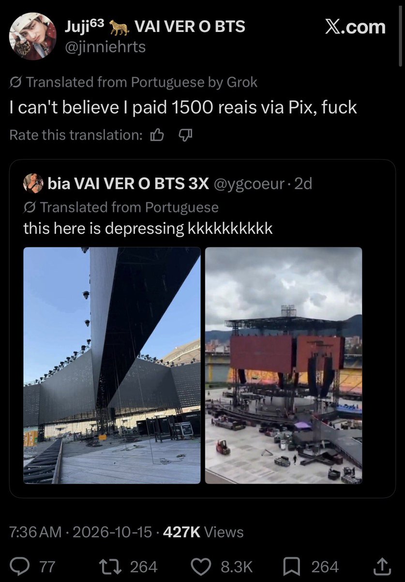goldiekoo's tweet photo. mind you i paid $1.2k CAD for one ticket and didn’t get fireworks during that concert bc of the rain and you don’t see me complaining like these freaks https://t.co/xTS6KuZusi