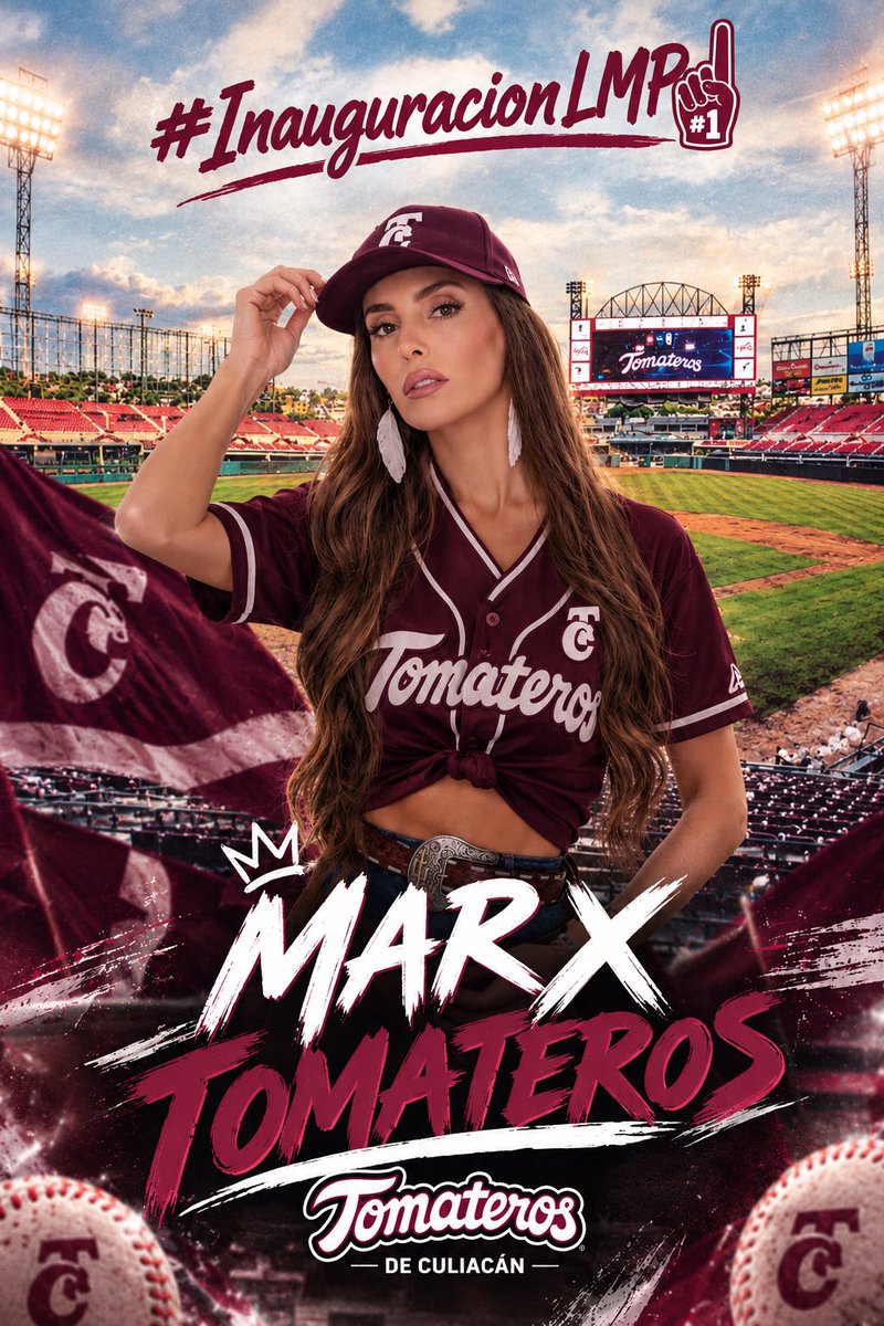 Marflimzs's tweet photo. Hoy nuestra @MarContrerasOF estará presente en la inauguración de Tomateros en Culiacán desde el Estadio Tomateros viviendo la magia. ⚾️🧢

A apoyar con TODO! 🫶🏼

MAR X TOMATEROS 
#InauguracionLMP https://t.co/5qQi7xKOiw