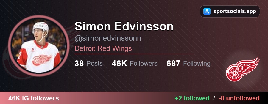 NHLFollowTrack's tweet photo. 👀 Simon Edvinsson followed 2 new accounts on Instagram:

✅ delainey2e — Delainey
🔗 https://t.co/3IF9eg1IOO

✅ giannavieno — gi ❤︎
🔗 https://t.co/ffgiQE5TIZ

#LGRW #NHL https://t.co/bEUze2jloG