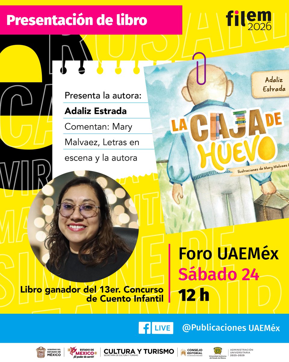 Filem_Mx's tweet photo. 📚✨ Te invitamos a acompañarnos a la presentación de extraordinarias novedades editoriales. Descubre las voces, reflexiones y hallazgos de la #Filem2026
Del 16 al 24 de octubre 👉 https://t.co/dVhxIwJrHa

#libros #Presentaciones #Autores #Autoras https://t.co/Ukjg6jSM6U