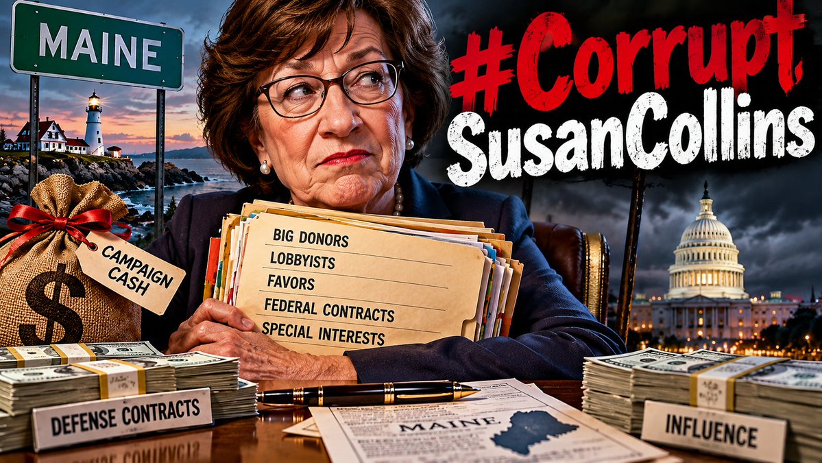 realTuckFrumper's tweet photo. A defense contractor illegally funneled more than $150,000 to a super PAC backing Susan Collins. Collins denies knowing about the scheme, and federal investigations did not charge her or her staff. That distinction matters. So does asking hard questions. #CorruptSusanCollins https://t.co/HsI4Nu7ms4