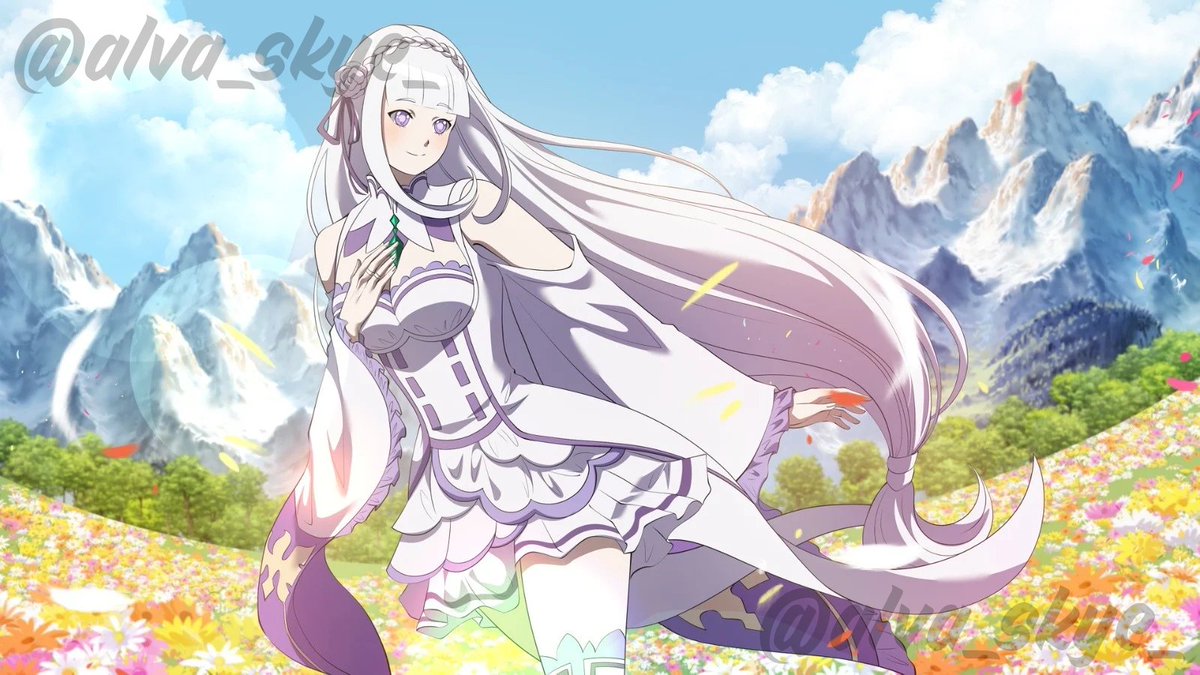 Alva_Skye_'s tweet photo. She belongs to a world where flowers bloom with magic and the wind remembers her emilia from Re-zero🥰🌺
Done this artwork for my client let me know how is it looking everyone 

#AnimeArt #AnimeAesthetic #AnimeGirl #FantasyArt #artshare #artmoots #rezero #artsbyalva #commission https://t.co/zDoWTkY3Iu