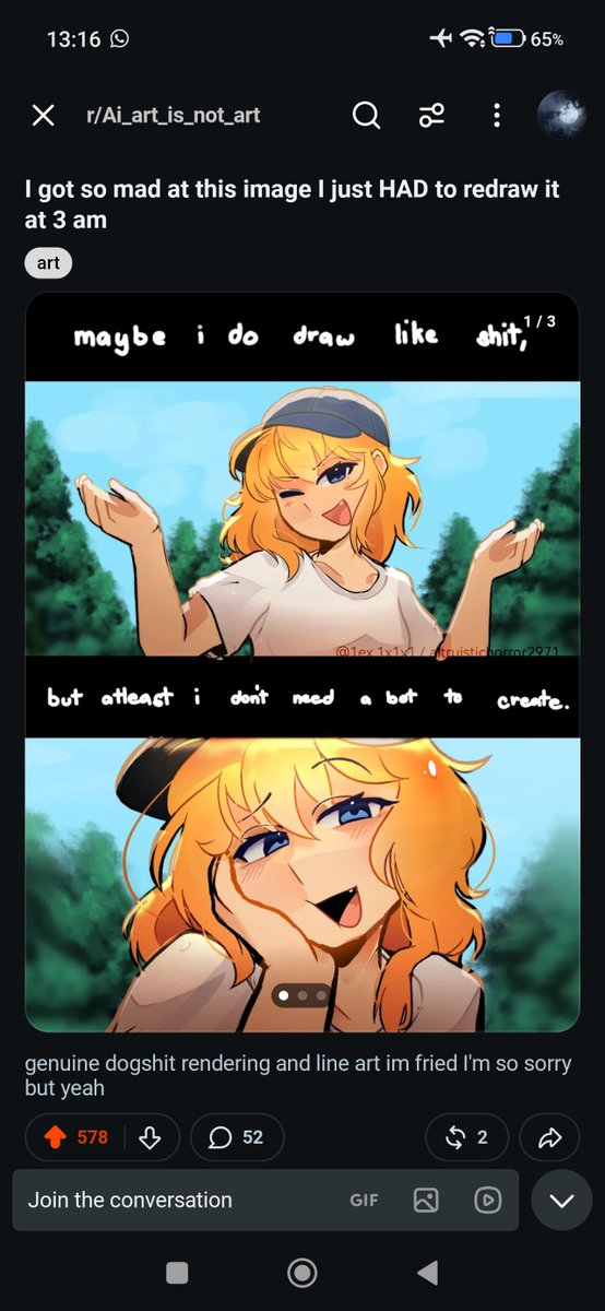 2403_angela's tweet photo. Ekhem, dibikin balek oleh orang dari Reddit pake human artstyle😹🗿

Gw lebih suka art buatan manusia kayak gini dibandingkan ey ay😹😹

(Credit by: lex aka AltruisticHorror2971) https://t.co/VmPN0klf33