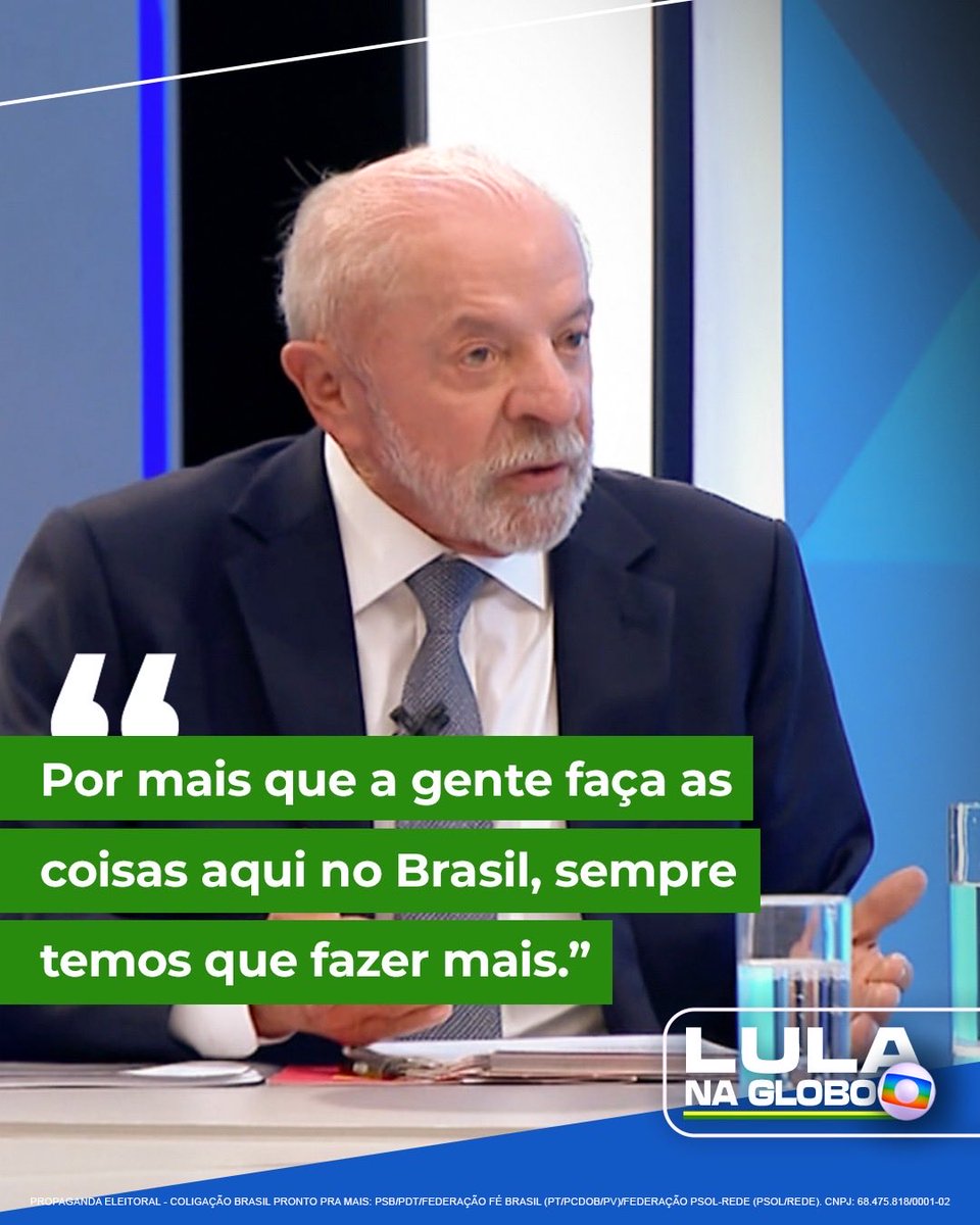 anapaulalimapt's tweet photo. Lula não se acomoda. Cada conquista é só o começo, e o povo merece sempre mais. 🇧🇷

#LULANAGLOBO https://t.co/10DvOG1H42