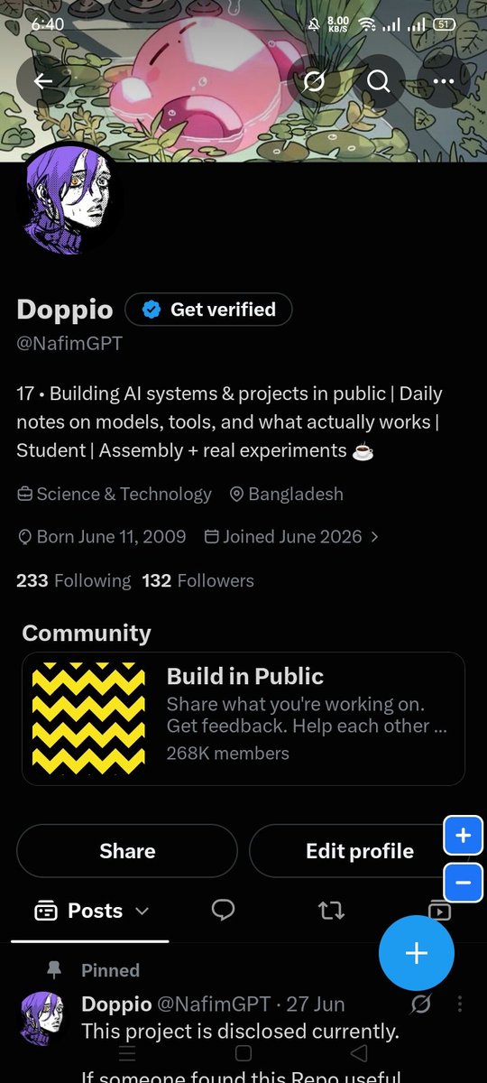 NafimGPT's tweet photo. 6 new followers since this morning 🤯

So excited for having crossed 130!

Just hit 133 followers ✅

X is doing it’s magic!

If you want to connect with builders, ambitious founders and indie devs, drop a comment below!! https://t.co/55h8gkKEkP
