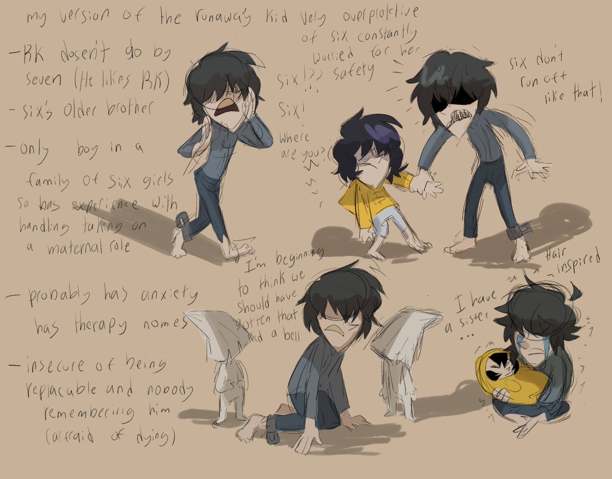 Sketchpad2018's tweet photo. recent vs old art of runaway kid and six being siblings

#ln #littlenightmares https://t.co/LXU1TjVDPk
