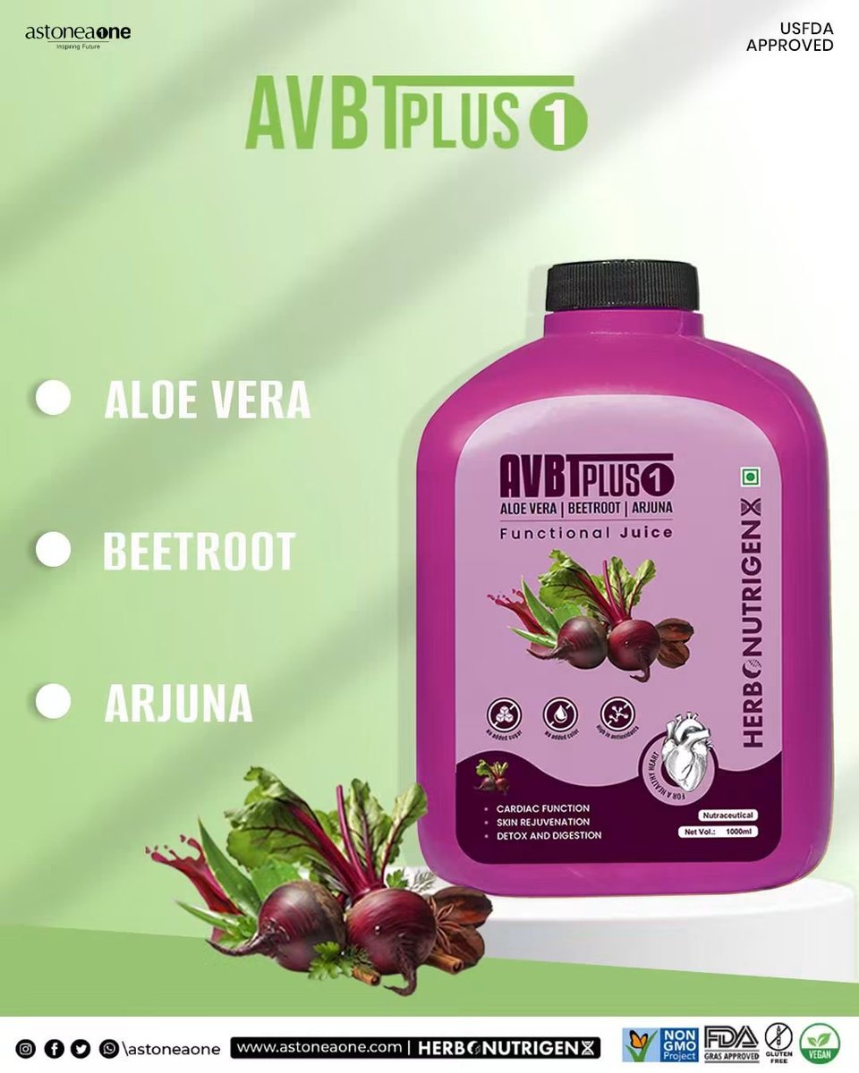 indrabhushank2's tweet photo. π Astonea One β Inspiring Future!
#AstoneaOne #AVBTPlus1 #FunctionalJuice #AloeVera #Beetroot #Arjuna #HeartHealth #HealthyLifestyle #WellnessJourney #HealthAndWellness #NaturalIngredients #DailyWellness #FitnessAndHealth #HealthyLiving #AstoneaProducts https://t.co/PlYSvqXMen