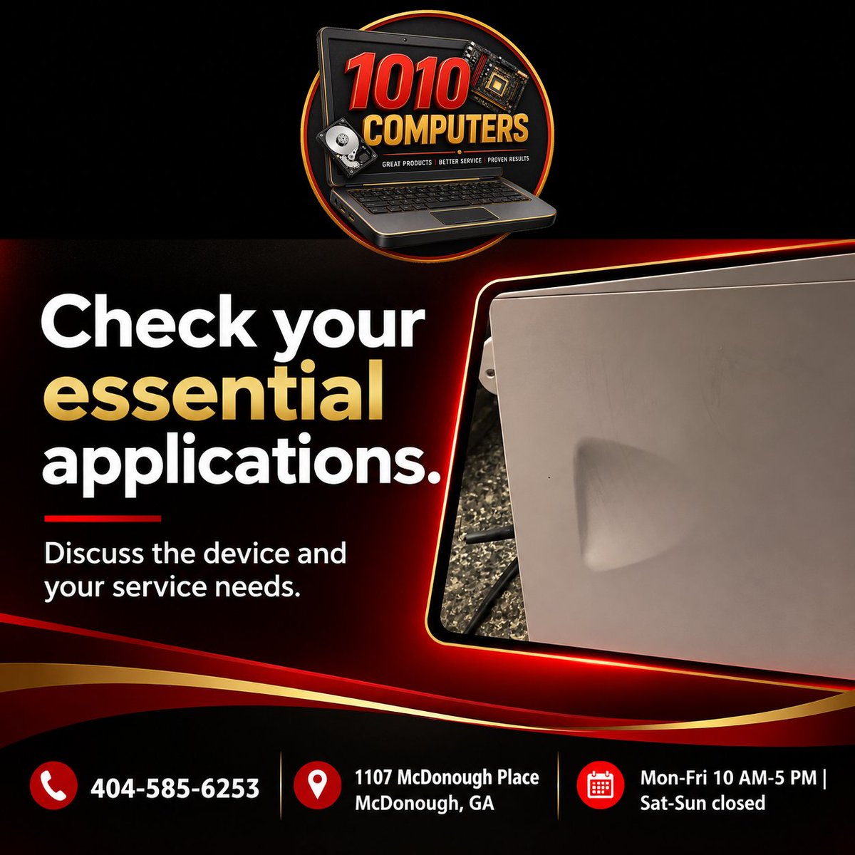 1010Computers's tweet photo. Message:
New Windows setup? Check your app licenses.

Contact Info:
1010Computers
1107 McDonough Place
404-585-6253

Service Area:
McDonough, Hampton &amp; Stockbridge; other South Atlanta locations by quote

Hashtags:
#ComputerRepair #McDonoughGA https://t.co/928umEzK8U