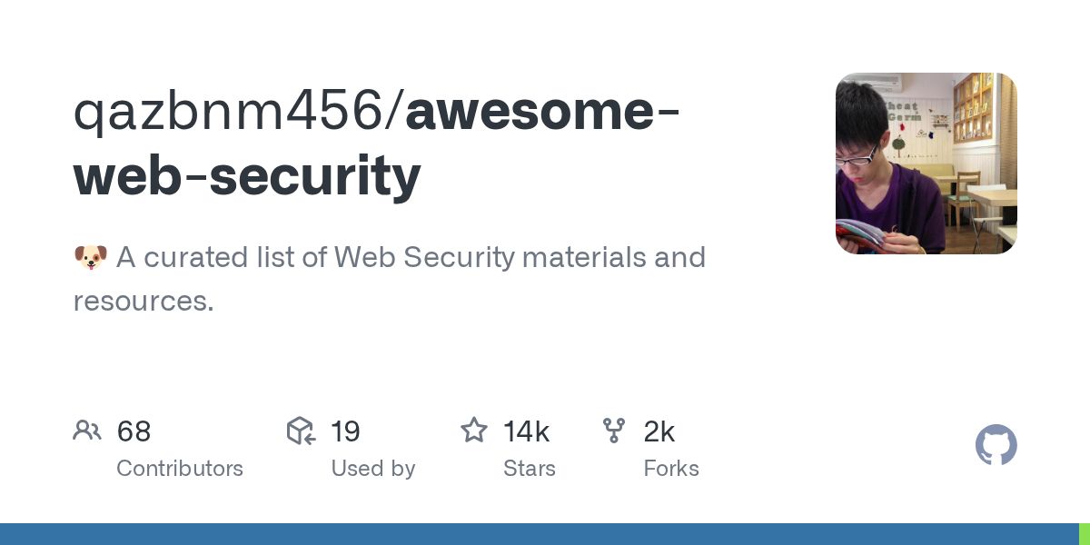 Jayson_security's tweet photo. awesome-web-security: repositorio curado de materiales, técnicas y recursos para aprender seguridad web, pentesting y vulnerabilidades desde cero.

Fuente: https://t.co/utW24QM1zF https://t.co/IrEMPvlnen