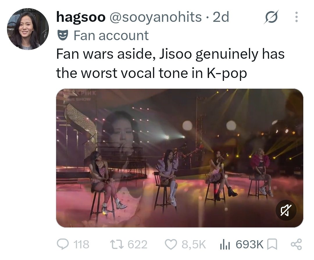 PROTECTKJISOO's tweet photo. Can we not even take down a small account?

Dear @Safety and @Support, @sooyanohits has repeatedly posted insulting content targeting Jisoo for months. Previous reports haven't resolved this. Please review the posts and assess whether they violate X's targeted harassment rules. https://t.co/wlWyDjnSGl