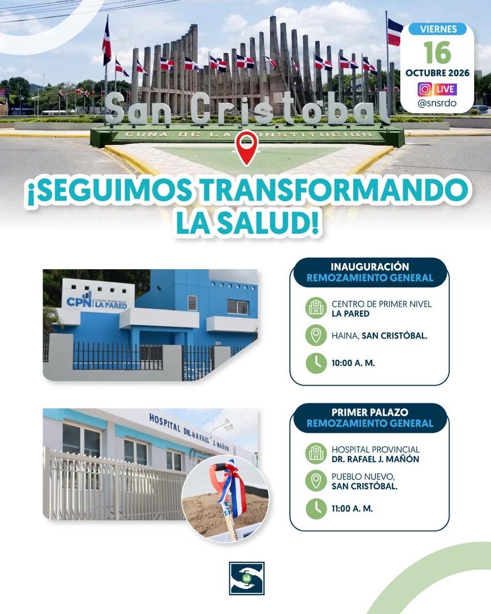 hmhe_rd's tweet photo. 📍 ¡San Cristóbal avanza hacia una salud más cercana y humana!

Damos un paso importante con el primer palazo para el remozamiento general del Hospital Provincial Dr. Rafael J. Mañón, que marcará su transformación en un hospital materno infantil, una obra que contribuirá… https://t.co/jwPePTkxCP