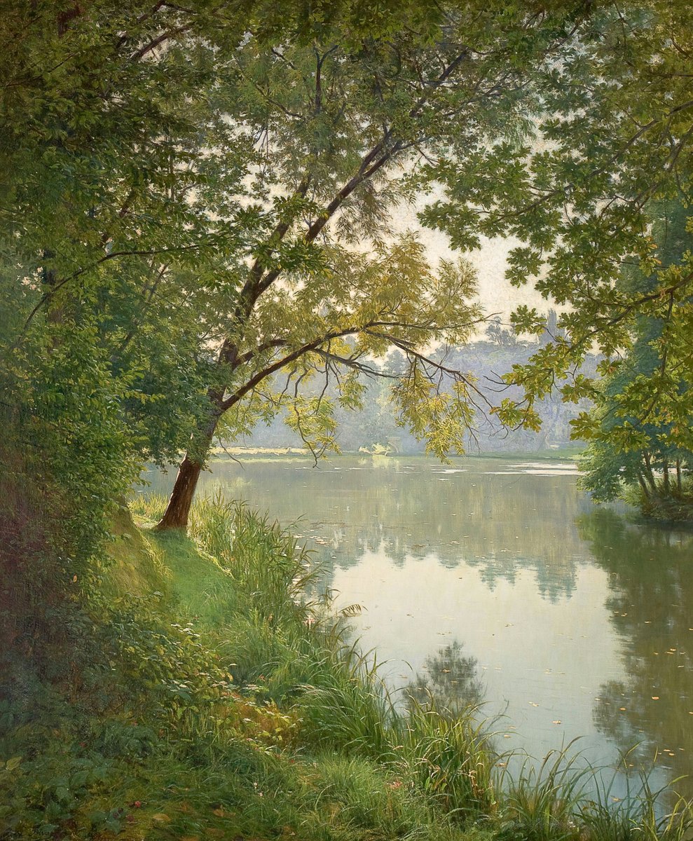 DailyClassicArt's tweet photo. Henri Biva - "Morning in Villeneuve" (1905) https://t.co/SIt3nEzPFr