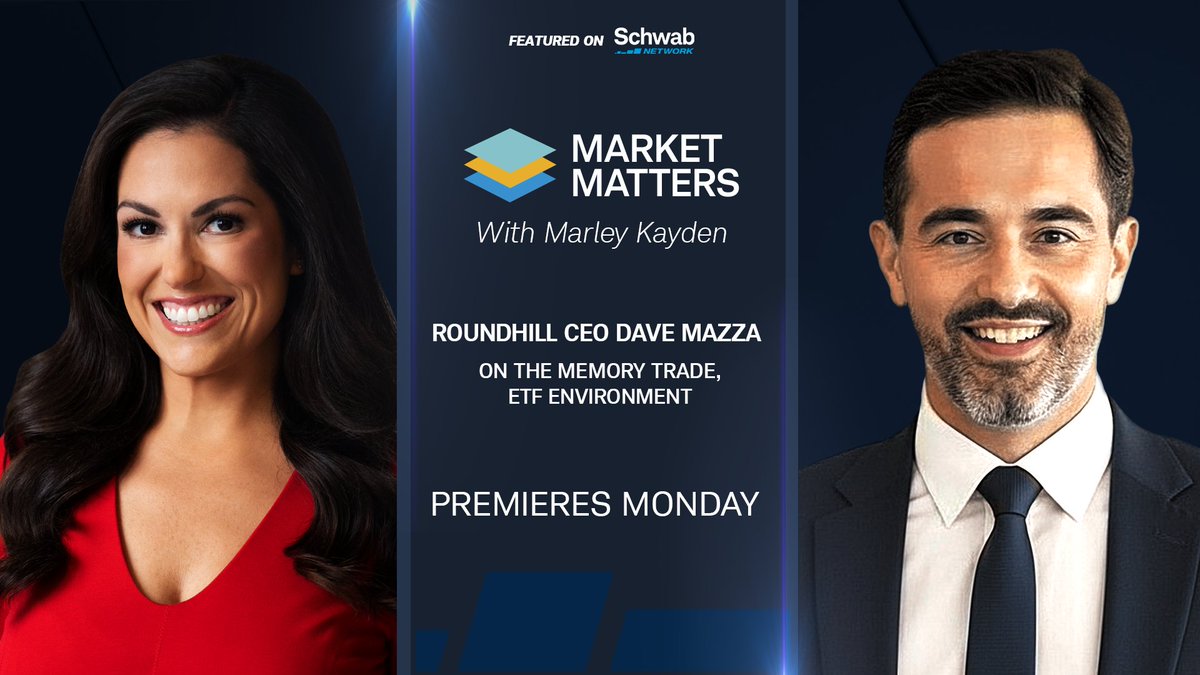 SchwabNetwork's tweet photo. The memory trade has become one of the biggest stories in the AI boom.
@roundhill Investments CEO @MazzaDave shares the story behind launching the firm's DRAM ETF and offers his outlook on AI-related risks in a new episode of Market Matters with @MarleyKayden.
Listen Monday wherever you get your podcasts: https://t.co/BZxbPgoUBw