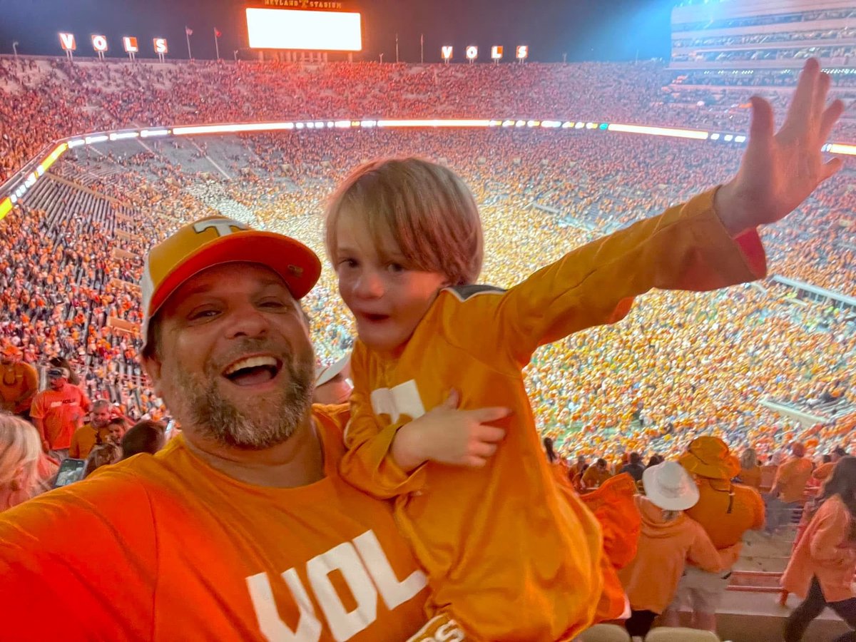 CoachHalWilson's tweet photo. Tough to top my kids’ first game in Neyland 4 years ago! Huge win over Bama.
#GBO #VFL https://t.co/AlLWNsSIlD
