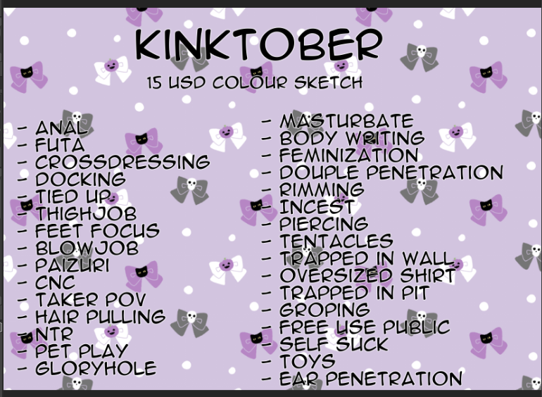 icestickerart's tweet photo. 10 slots remain

Daily slot sketches from Oct. 1 - 31

15 for 1 character - 25 for 2

Pick from either Cosplay or kink tables or combine them or bring your own idea

fan art, OC, Male and Female presenting and everything in-between are welcome

#Drawtober https://t.co/SFlfrLxE2L