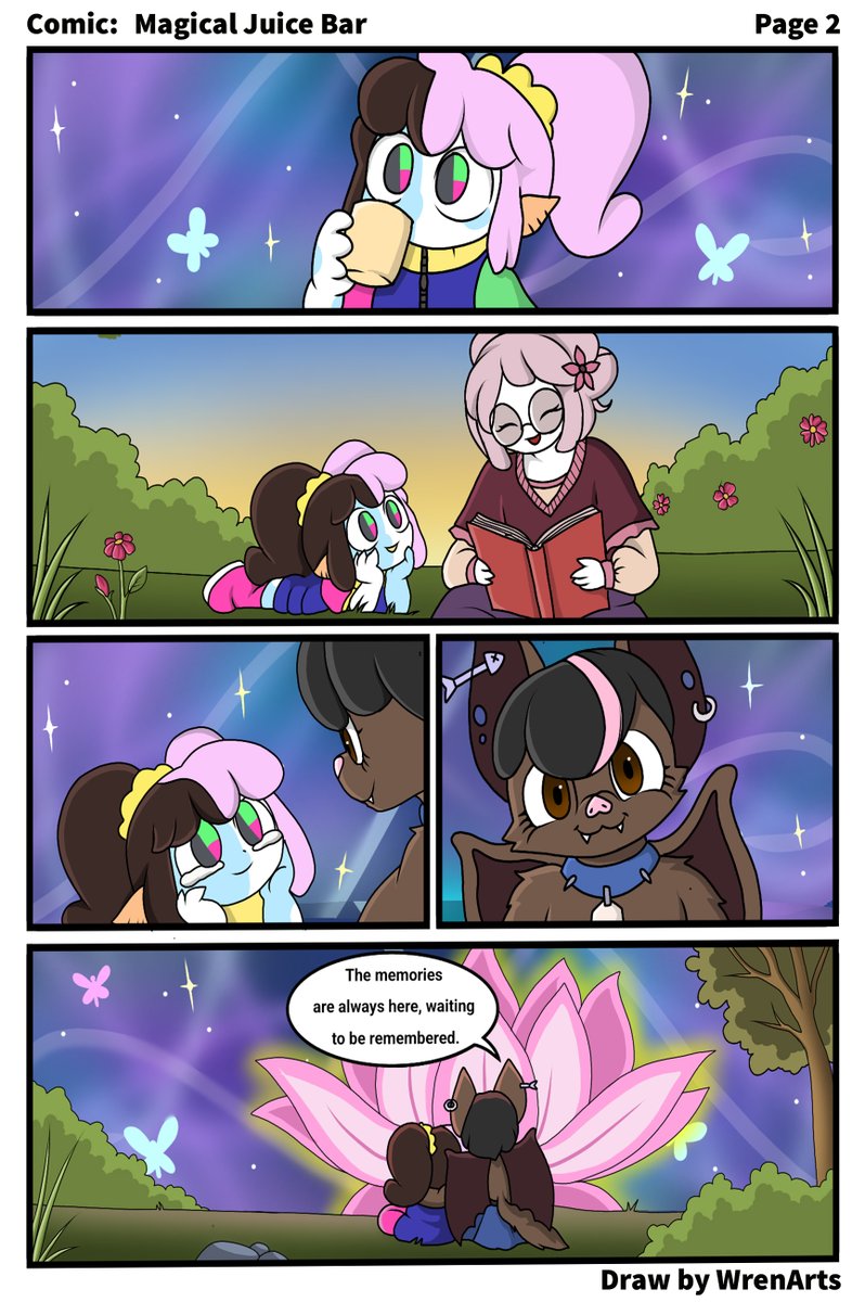 Wren_Arts's tweet photo. A cozy, heartwarming fantasy comic commission about memory, friendship, and love for Clo on Newgrounds!!  

Grendall and Dolly both belongs to Clo!!  

#furryart #comic #commissionㅤ #anthro #memories

Page 2 of 5 https://t.co/HPjWuixdnI