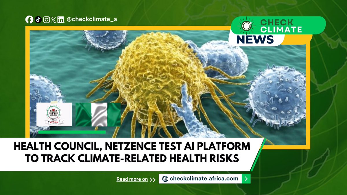 CheckClimate_A's tweet photo. Health council, Netzence test AI platform to track climate-related health risks
Read more: https://t.co/9fK6kxvwqT
#ClimateHealth #HealthTech #AIinHealthcare #Netzence #HealthCouncil #ClimateCrisis #ClimateChange #PublicHealth #GlobalHealth #ClimateAction #HealthRisks https://t.co/xnnZ28jfC7