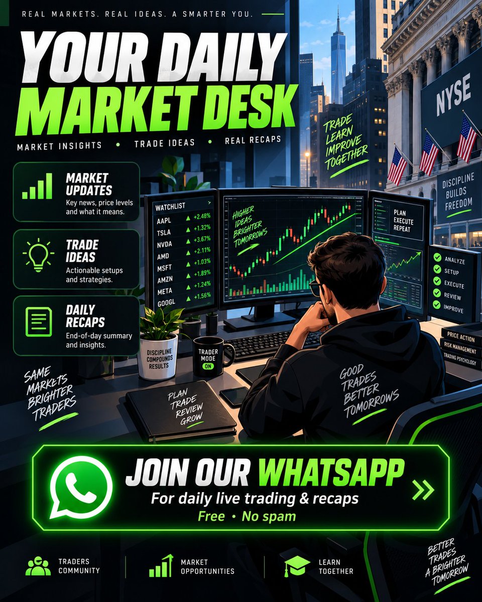 Agata15527345's tweet photo. Follower bonus for today: I'm sharing my U.S. stock trade-management notes and lessons on WhatsApp, and today's the only day to claim them. You'll see how I revisit a setup as it develops. Join today 👇 👇 https://t.co/3JraCPJjE8 https://t.co/pvKGZKXSWG
