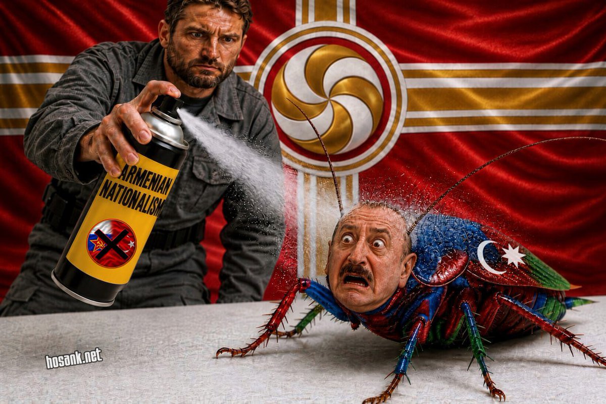HosankX's tweet photo. Armenian nationalism is the most important weapon we have to fight the cockroach-like Azerbaijanis, their masters, those who collaborate with them, and the entire anti-Armenian agenda. Without it, all other means will prove futile.

If Armenian nationalism and an independent political movement embodying this ideology do not exist, a movement capable of replacing this treacherous neo-Bolshevik system at the right historical moment in the near future and establishing a nationalist state, then we will have no chance of preserving our independent statehood and preventing a new Armenian Genocide.

Until we resolve our primary internal problem, we will never be able to neutralize the external threat.

If we want to survive, develop, and become masters of our own destiny, then the future must belong to Armenian nationalists.

One Nation, One State, One Will.

Hail Armenia and Victory!

🔗 Follow us: https://t.co/dluXlu6I3F
🌐 https://t.co/Mj8DMj9DgP