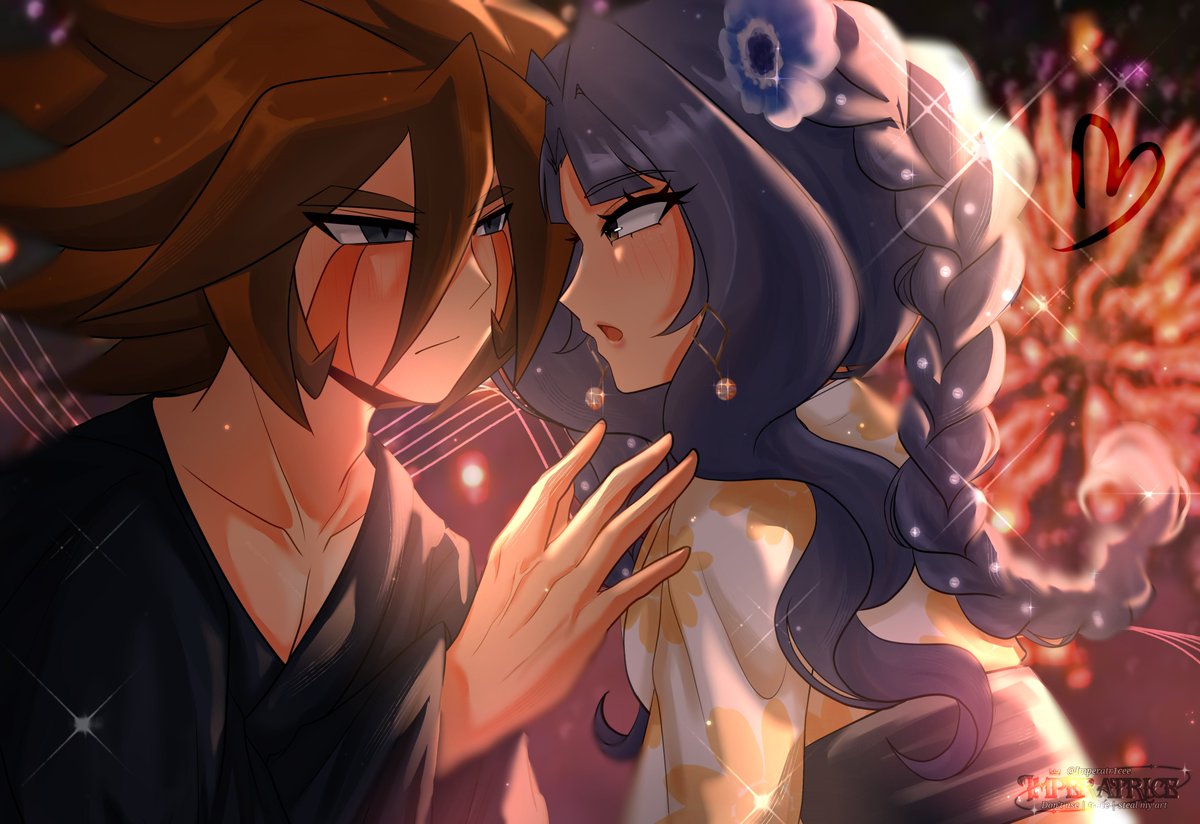 Imperatr1cee's tweet photo. Hanabi Taikai 🎆 with my yume #inazumaeleven https://t.co/xN8c0Ft98B
